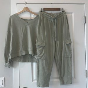 Madewell sweatshirt + pants set